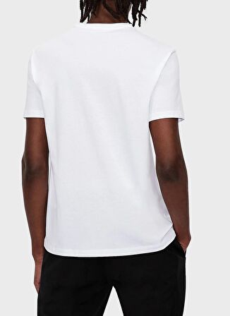 Armani Exchange Bisiklet Yaka Düz Beyaz Erkek T-Shirt 8NZT91 Z8H4Z 1100