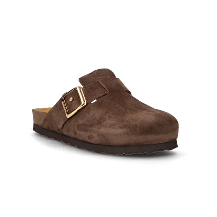 Kadın Terlik 17B5 Frau SUEDE-S T.Moro (Dark Brown)