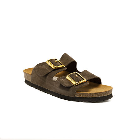 Kadın Terlik 17D8 Frau VELOUR-S  T.Moro (Dark Brown)
