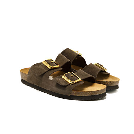 Kadın Terlik 17D8 Frau VELOUR-S  T.Moro (Dark Brown)