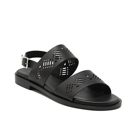 Kadın Sandalet 86T6 Frau LONDON-S Laser Etched Leather Sandals