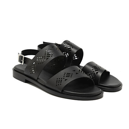 Kadın Sandalet 86T6 Frau LONDON-S Laser Etched Leather Sandals