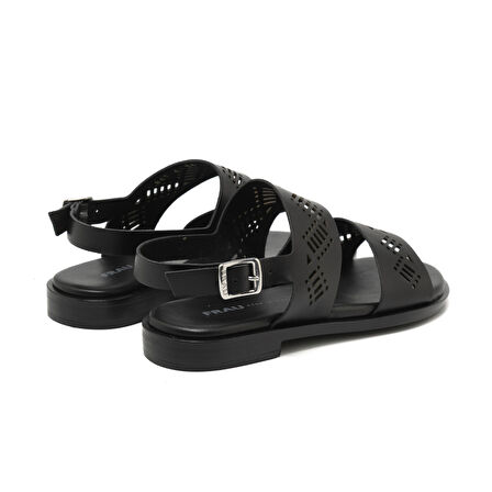 Kadın Sandalet 86T6 Frau LONDON-S Laser Etched Leather Sandals