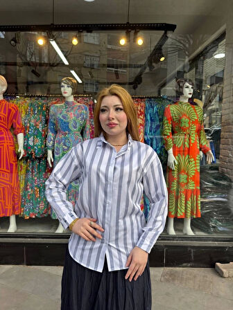 Kalın çizgili gömlek