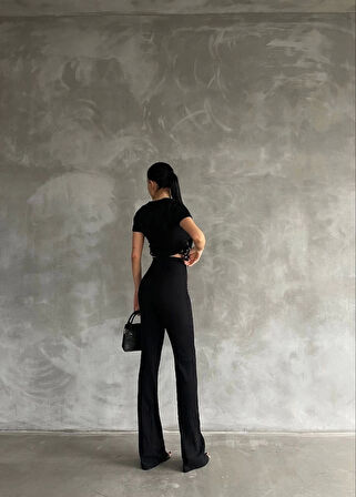 Yanları tüneli takım siyah s3161