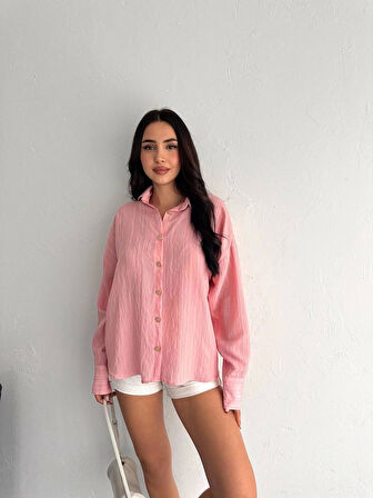 Çizgili oversize gömlek