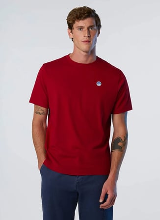 North Sails Kırmızı Erkek Regular Fit Logo Baskılı T-Shirt NS0000692970