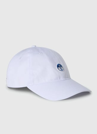 North Sails Beyaz Erkek Logo Baskılı Şapka NS0000623398