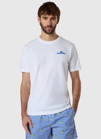 Mavi - Beyaz Erkek %100 Pamuk Regular Fit T-Shirt NS0000693162