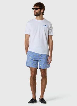 Mavi - Beyaz Erkek %100 Pamuk Regular Fit T-Shirt NS0000693162