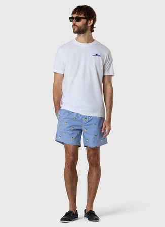 North Sails Beyaz Erkek Regular Fit Baskılı T-Shirt NS0000693162