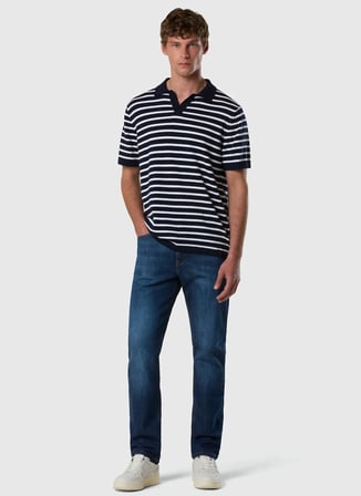 North Sails Lacivert - Beyaz Erkek Regular Fit Desenli Kazak NS0000699388