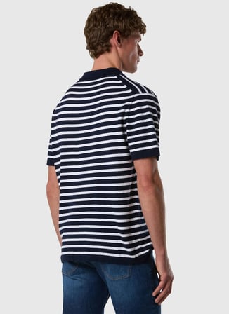 North Sails Lacivert - Beyaz Erkek Regular Fit Desenli Kazak NS0000699388