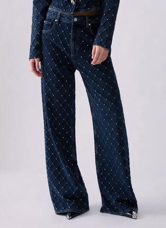 Liu Jo Lacivert Kadın Straight Pantolon UF6173D0374