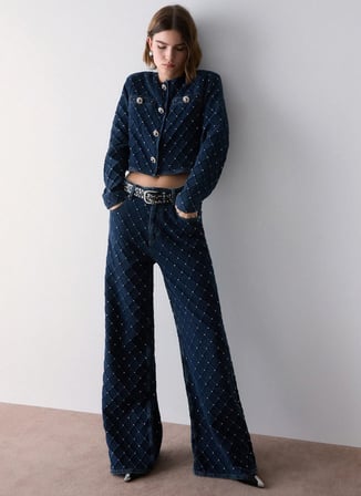 Liu Jo Lacivert Kadın Straight Pantolon UF6173D0374