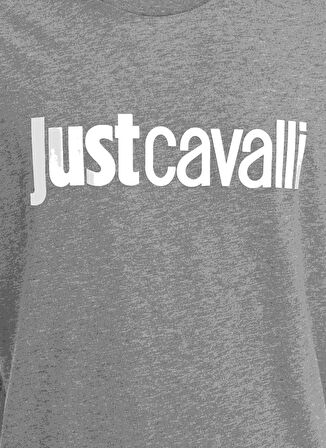 Just Cavalli Bisiklet Yaka Gri Melanj Erkek T-Shirt 75OAHT00