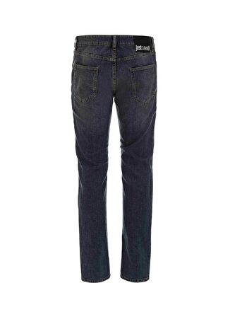 Just Cavalli Normal Bel Normal Paça Slim Fit İndigo Erkek Denim Pantolon 75OAB5J0