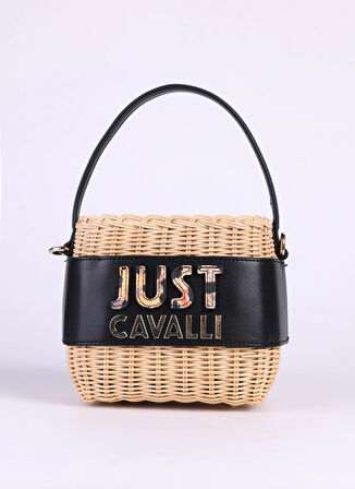 Just Cavalli Bej - Siyah Kadın Plaj Çantası 76RA4BD2ZG264717