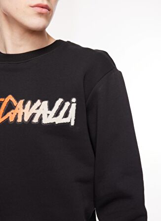 Just Cavalli Bisiklet Yaka Siyah Erkek Sweatshırt 75OAI3R2