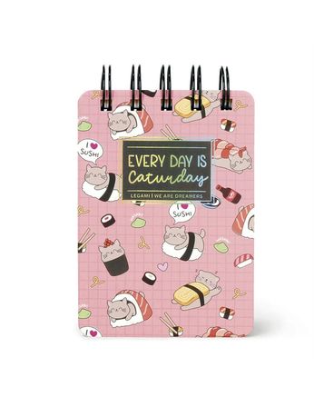 Legami Çizgili Spiral Ciltli Defter - Mini - Sushi Kedi