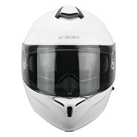 CGM 568A BER MONO ÇENE AÇILIR MOTOSİKLET KASKI BEYAZ / XL