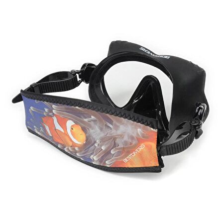 BESTDIVERS Maske Arkalığı CORAL Neopren, Velkrolu