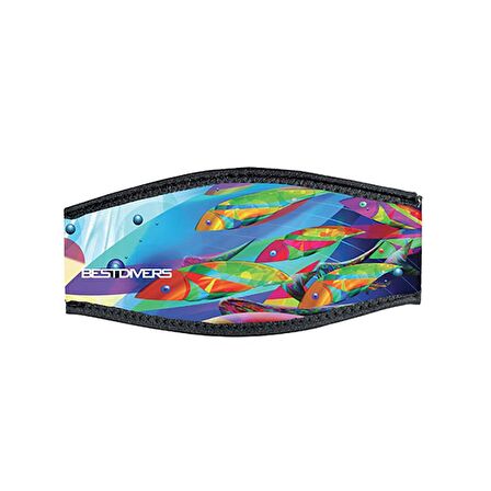 BESTDIVERS Maske Arkalığı PSYCHEDELIC Neopren, Velkrolu