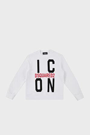 Dsquared2 Çocuk Sweat DQ0245-D002Y WHITE