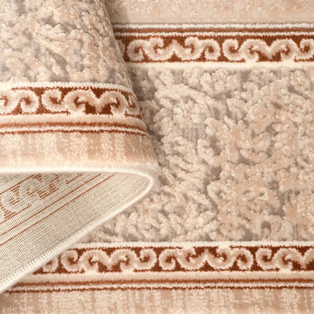 ANATOLIA HALI EZGİ -Vizon / Kiremit -Oturma Odası, Salon -Kolay Temizlenebilir