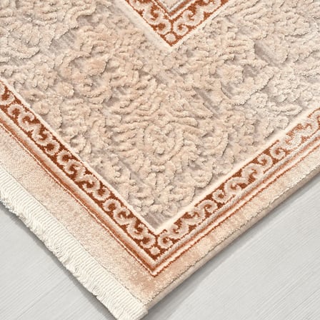 ANATOLIA HALI EZGİ -Vizon / Kiremit -Oturma Odası, Salon -Kolay Temizlenebilir