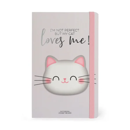 Legami Sert Kapak Medium Çizgili Defter Kitty VNOTP0105