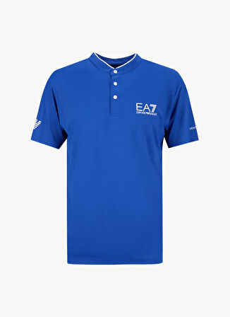 EA7 Bisiklet Yaka Mavi Erkek T-Shirt MULTI-SPORT SERAFINO