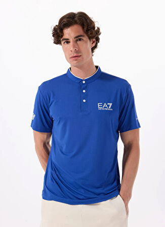 EA7 Bisiklet Yaka Mavi Erkek T-Shirt MULTI-SPORT SERAFINO