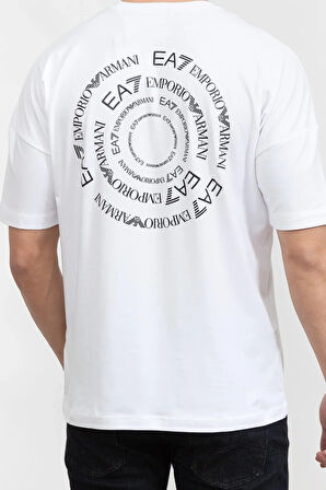 Bisiklet Yaka Erkek T-Shirt-Beyaz | XXL