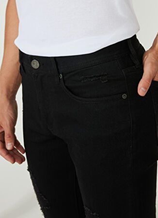 Normal Bel Normal Siyah Erkek Denim Pantolon 3RZJ13 1200-BLACK