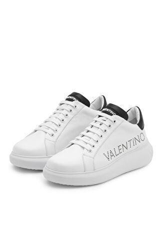 Valentino Beyaz - Siyah Erkek Deri Sneaker 95B2302VIT