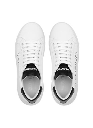 Valentino Beyaz - Siyah Erkek Deri Sneaker 95B2302VIT