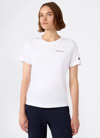 Champion 118408-WW001 SS Tee Beyaz Kadın T-Shirt