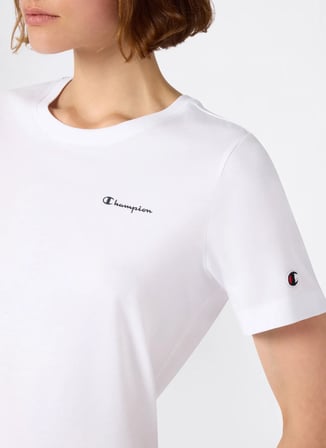 Champion 118408-WW001 SS Tee Beyaz Kadın T-Shirt