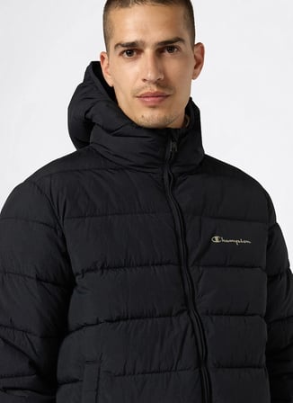 Champion Zip Ceket, S, Siyah
