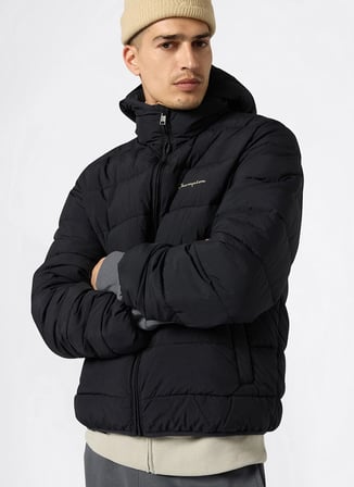 Champion Zip Ceket, S, Siyah