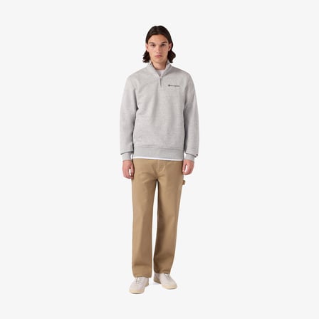 Champion Half Zip  Erkek Gri Sweatshirt