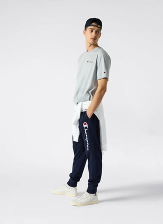 Champion 221798-EM021 SS Tee Gri Erkek T-Shirt