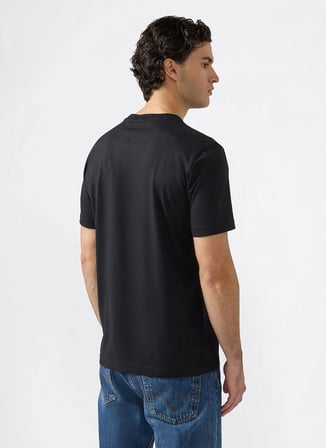Champion 221814-KK001 Short Sleeve T-shirt Siyah Erkek Yuvarlak Yaka Süprem T-Shirt