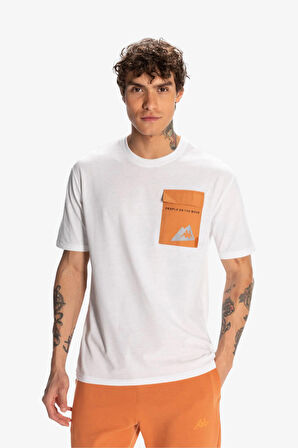 Kappa Maska Erkek Beyaz T-Shirt 321W7ZW-001