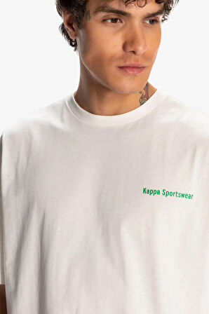 Kappa Authentic Dan Erkek Beyaz T-Shirt 371S89W-001