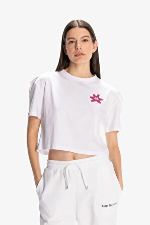 Kappa Kappa Authentic Hannah Kadın Beyaz T-Shirt 321X3PW-001