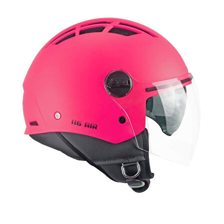 CGM 116A AIR Açık Kask PEMBE Uzun Vizör+Güneş Vizörlü -L