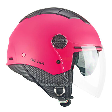 CGM 116A AIR Açık Kask PEMBE Uzun Vizör+Güneş Vizörlü -L