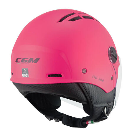 CGM 116A AIR Açık Kask PEMBE Uzun Vizör+Güneş Vizörlü -XL
